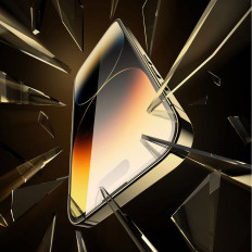 Herdet glass for iPhone 14 Pro Max med høyttalerdeksel 0.4mm Sett av