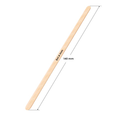 Mala lesena lopatica 140x6x1,4 mm - 150 kosov