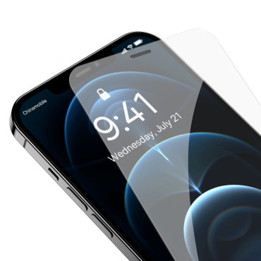 Vidrio templado para iPhone 12 Pro Max con un protector de altavoz 0.4mm Conjunto de