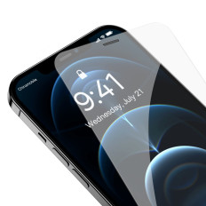 Vidrio templado para iPhone 12 Pro Max con un protector de altavoz 0.4mm Conjunto de