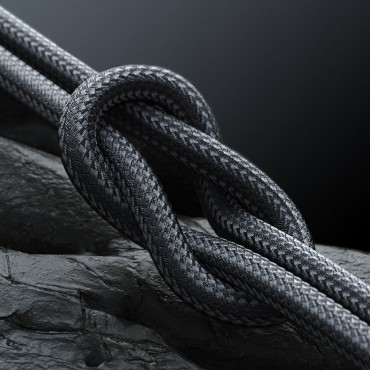 IPhone kabel s LED displejem blesk - USB-C 2.4a 1.2m Černá
