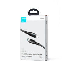 IPhone kabelis ar USB-C LED indikatoru - Lightning 20W 1.2m Black