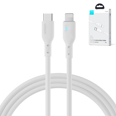 Kábel iPhone s USB-C LED indikátorom - Lightning 20W 2M biela