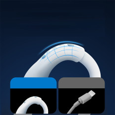 Kabelkabel med USB-LED-indikator - Micro USB 2.4A 2M Vit