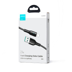IPhone-Kabel mit USB-LED-Indikator - Blitz 2.4A 2M schwarz