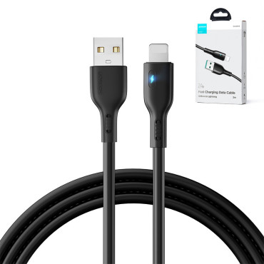 IPhone kabel z USB LED indikatorjem - Lightning 2.4a 2m Black