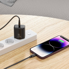USB-C 20W PD Black lādētājs