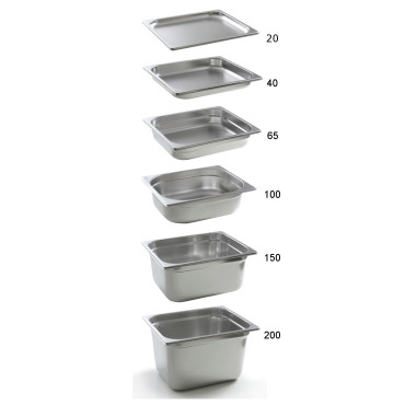 Container GN 1/3 linha de cozinha de aço alto-mm - Hendi 806432