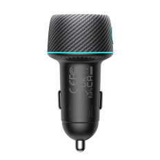 60W Car carregador PD USB-C USB-A Black
