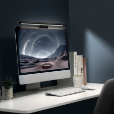 LED-lampa för bildskärm i-wok-serien svart monitorbelysning
