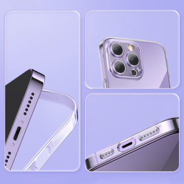 Fodral för iPhone 14 Pro Max tunn fall + Härdad glasuppsättning