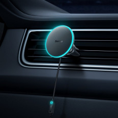 Chargeur d'induction pour voiture à carreaux Magsafe 15W USB 25W Noir