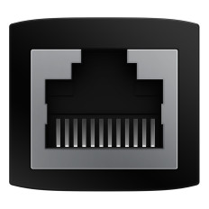 Conector de red de acoplamiento Ethernet RJ45 Black Set 10pcs.