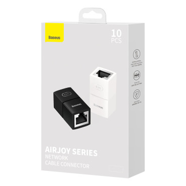 Konektor spojky Ethernet RJ45 čierna set 10ks.