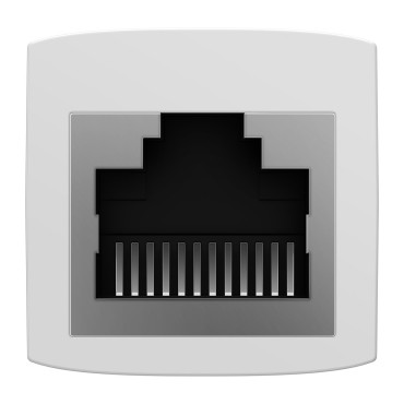Spojovací sieťový kábel Konektor Ethernet RJ45 Biela Set 10ks.
