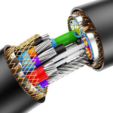 USB 2.0 kabelförlängningssladd 1.5m svart