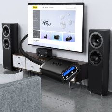 USB 2.0 kabeļu pagarinātājs 1.5m Black