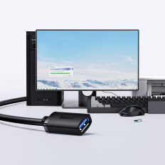 Podaljšek kabla USB 2.0 1.5m Črna