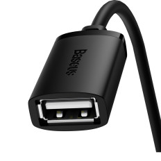 Cabo de extensão de cabo USB 2.0 0.5m Preto