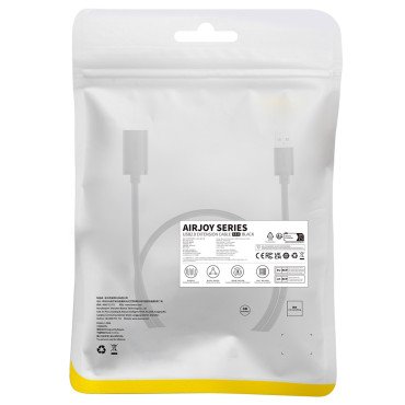 USB 2.0 kabelforlengelseskabel 0.5m svart