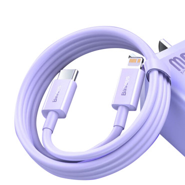 Kabel za hitro nalaganje iPhone USB-C - strele PD 20W 1M vijolična