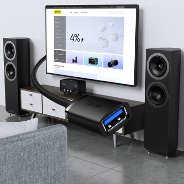 USB 3.0 kabelforlengelseskabel 1.5m svart