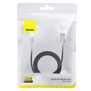 USB 3.0 Cable Extension Cable 1.5m svart