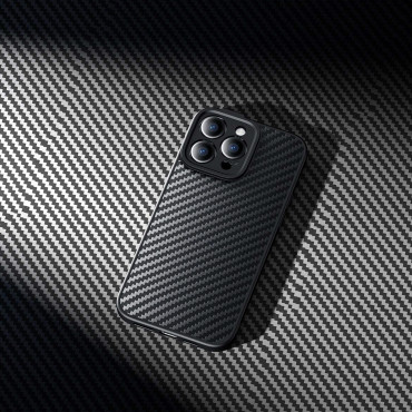 Armored Iphone 14 Pro MagSafe + tvrzené sklo syntetické vlákno černé