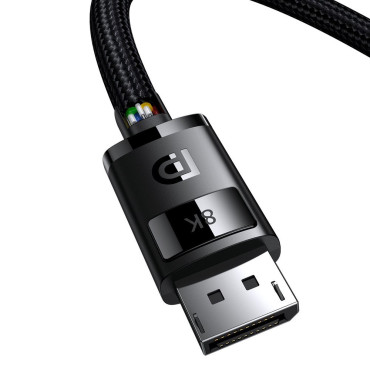 DisplayPort 8K 60Hz série de alta definição 5m cabo preto