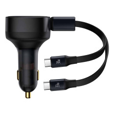 2in1 Car Charger 33W 2x USB-C Enjoyment Black