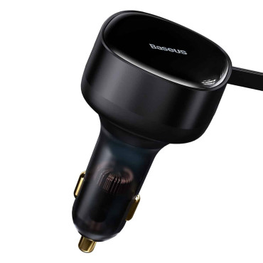 2in1 Car Charger 33W 2x USB-C užitek Black