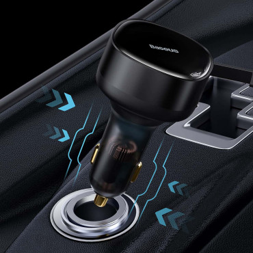 2in1 Car Charger 33W 2x USB-C užitek Black