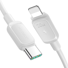 Kabeltråd for iPhone USB-C - Lightning 20W 1.2m Hvit
