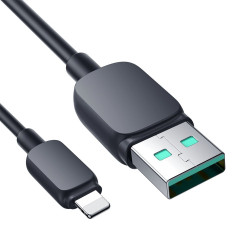 Καλώδιο καλωδίων για το iPhone Lightning - USB 2.4A 480Mbps 2M Μαύρο