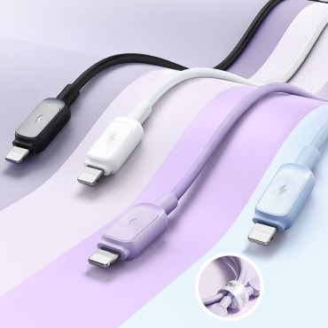 Kabeltråd for iPhone Lightning - USB 2.4A 480Mbps 2m svart