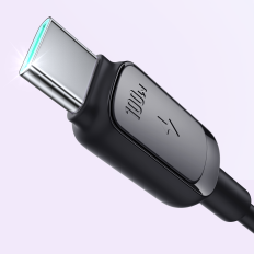 Kabeļu USB-C kabelis - USB-C 100W 1.2m Black