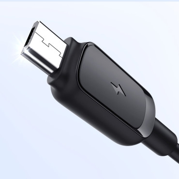 Kaapeli MicroUSB-kaapeli - USB 2.4A 480Mbps 2m musta