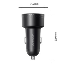 Auto lādētājs ar 2x USB-C 70W Black Display