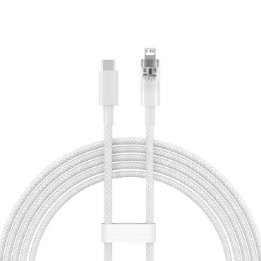 Kabeļu vadu vads iPhone Explorer sērijai USB-C - Zibens 20W 2m balts
