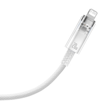 Kabeļu vadu vads iPhone Explorer sērijai USB-C - Zibens 20W 2m balts