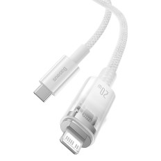 Kabeļu vadu vads iPhone Explorer sērijai USB-C - Zibens 20W 1m balts