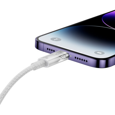 Kabeļu vadu vads iPhone Explorer sērijai USB-C - Zibens 20W 1m balts
