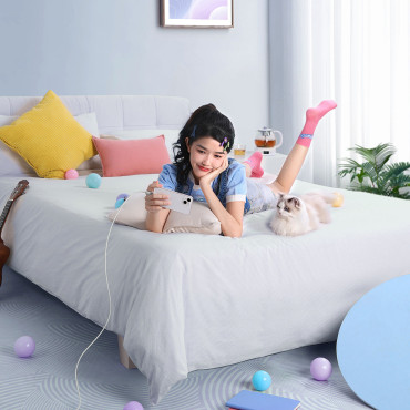 Káblový drôt Drôt pre iPhone Explorer Series USB-C - Lightning 20W 1M Biela