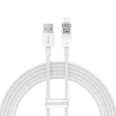 Žična žica za iPhone Explorer serije USB - Lightning 2.4a 2M bela