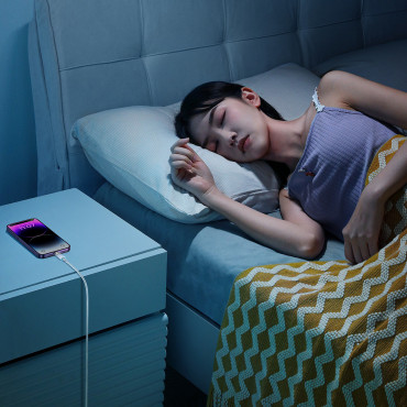 Kabelių vielos viela iPhone Explorer serijos USB - Žaibas 2,4A 2m balta