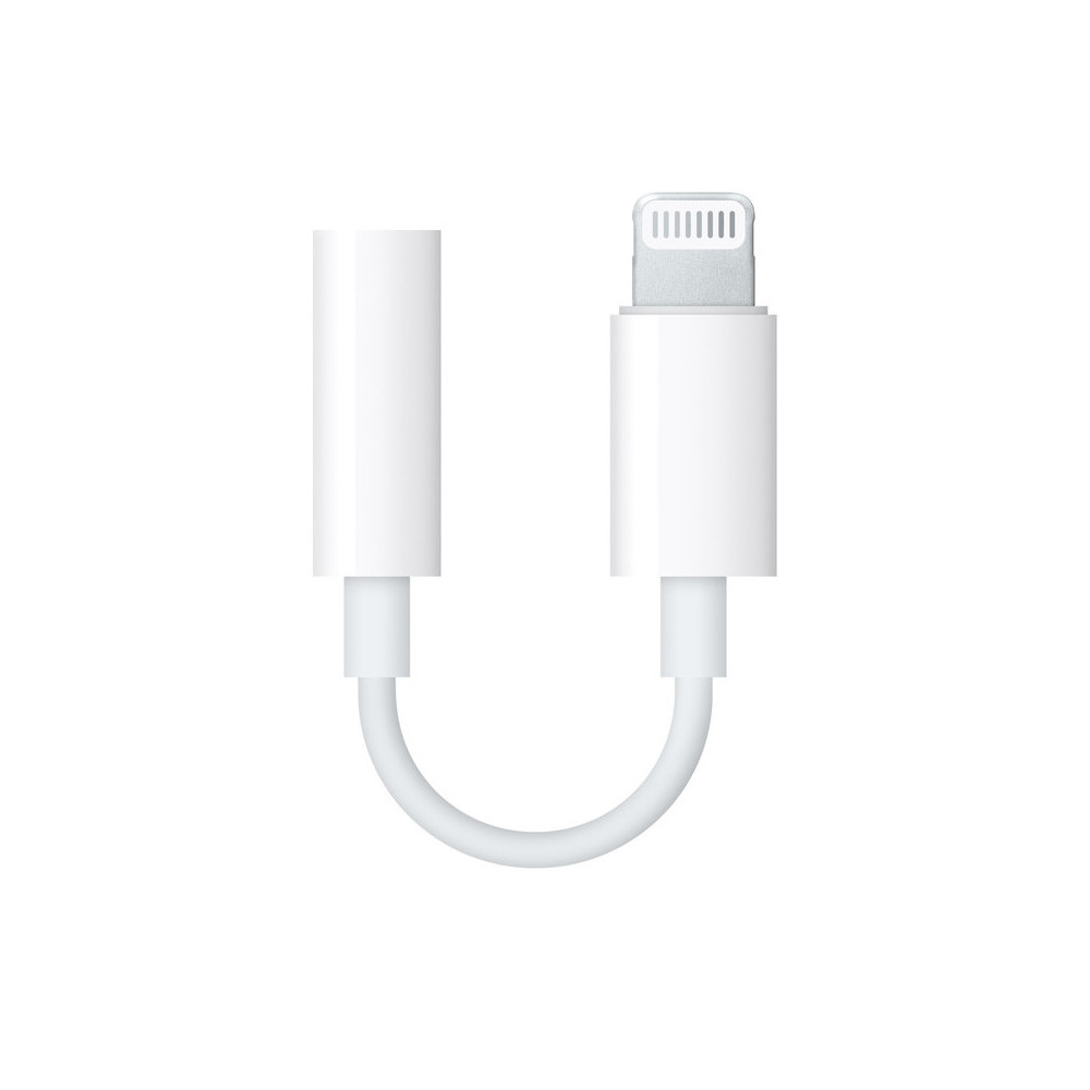 Apple Original hörlursadapter med blixtkontakter på mini-jack 3.5mm Vit
