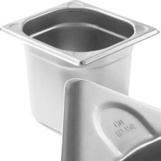Container GN 1/6 linha de cozinha de aço alta altura - Hendi 806647