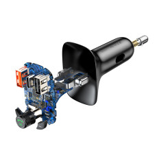 2In1 Bluetooth odašiljač + auto punjač S-13 Overseas Edition Black