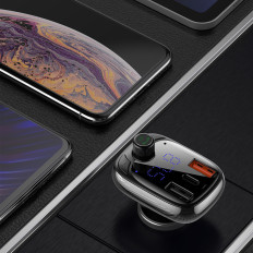 2in1 Bluetooth-lähetin + autolaturi S-13 Overseas Edition Musta