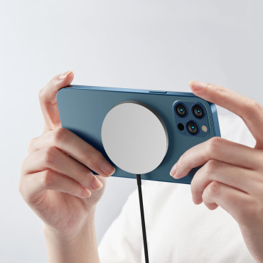 Magnetisk induktionslastare för Magsafe 15W svart